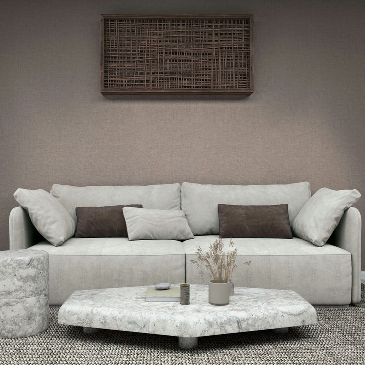 Vliestapete Textil, Struktur Uni Modern matt in Braun - WA497330