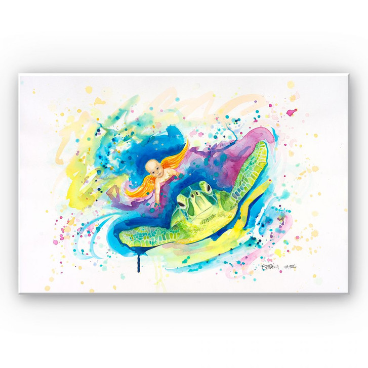 Wandbild Buttafly - Endangered green see turtle - WA191690