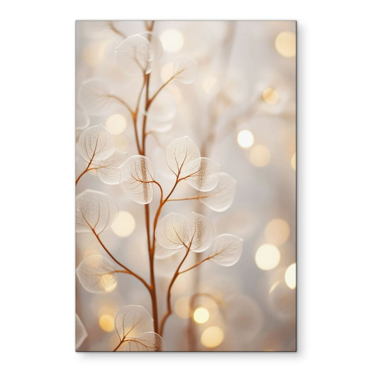 Wandbild Filigrane Blätter Beige - Alu-Dibond - Treechild - WA492140