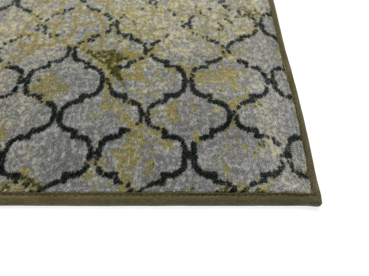 Charm Velours Paspelteppich Rechteck Wunschmass in Green - TS492195