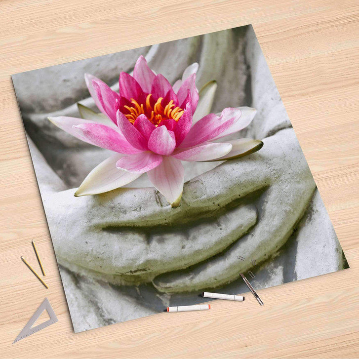 Folienbogen (90x90cm) - Flower Buddha - CR107552