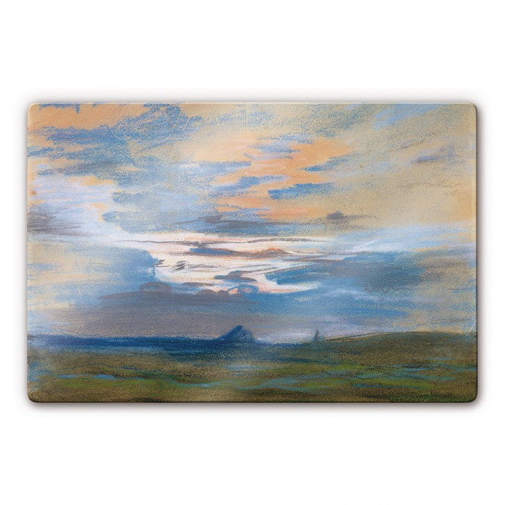 Glasbild Delacroix - Himmelsstudie bei Sonnenuntergang - WA122191
