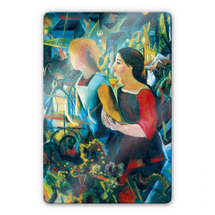 Glasbild Macke - Zwei Mädchen - WA125091