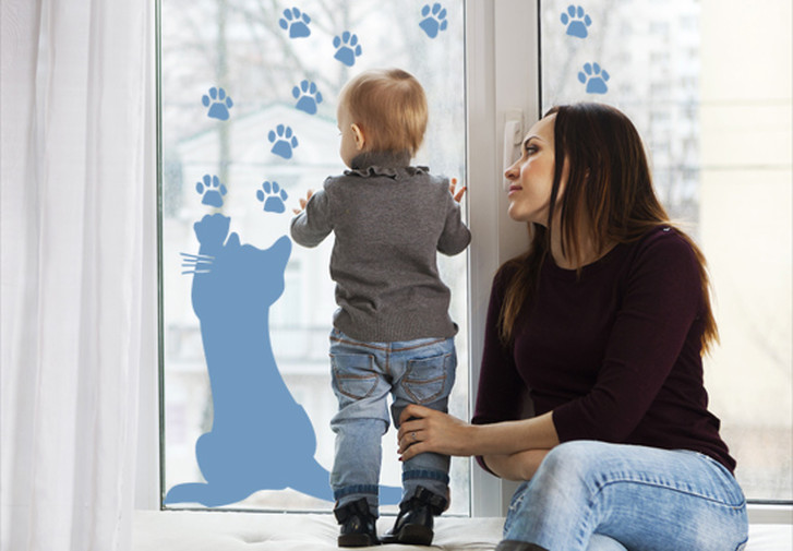 Glasdekor Freches Kätzchen - CG10405