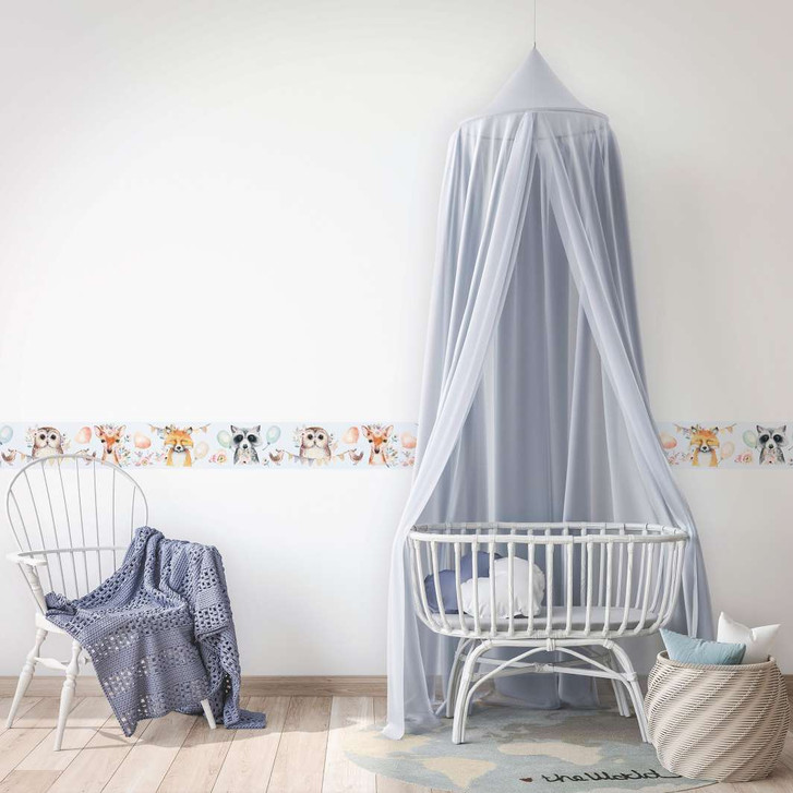 Bordüre mit Illustration Kids Walls grau, bunt - WA450974