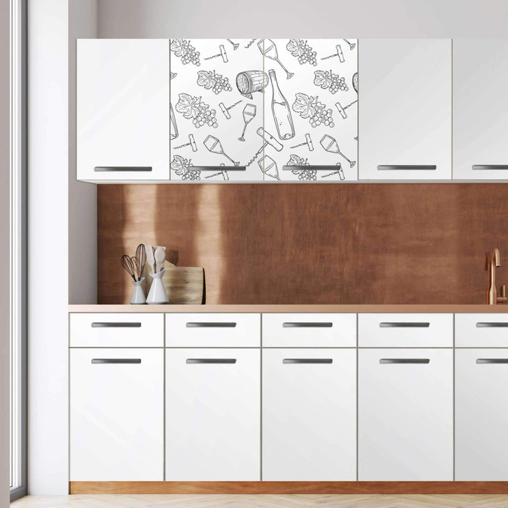 Klebefolie - Wandschrank 80cm Breite - Vino - CR109014