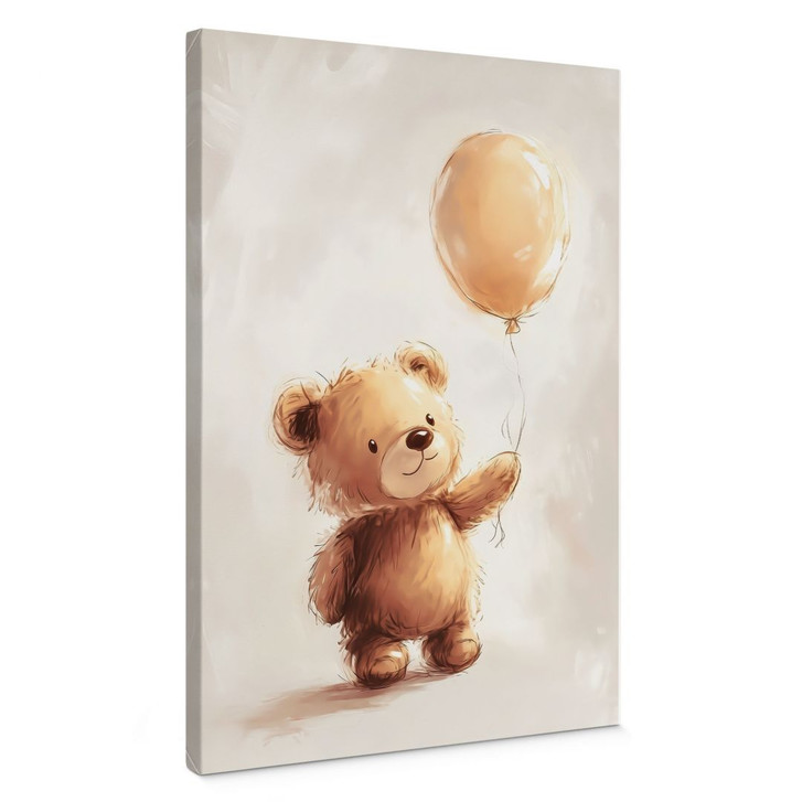 Leinwandbild Kleiner Teddybär mit Luftballon - Magnusson - WA437137