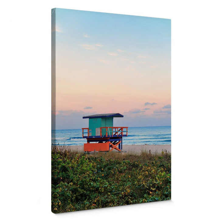 Leinwandbild Miami Rettungsschwimmerhäuschen - WA370115