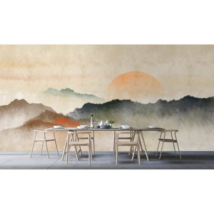 Livingwalls Fototapete Walls by Patel 3 Akaishi 3 beige, braun, gelb, blau, grün - WA335822