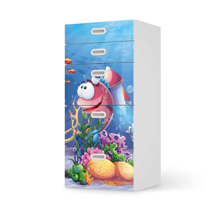 Möbel Klebefolie IKEA Stuva / Fritids Kommode - 5 Schubladen - Bubbles - CR113946