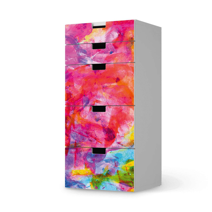 Möbel Klebefolie IKEA Stuva / Malad Kommode - 5 Schubladen - Abstract Watercolor - CR114051