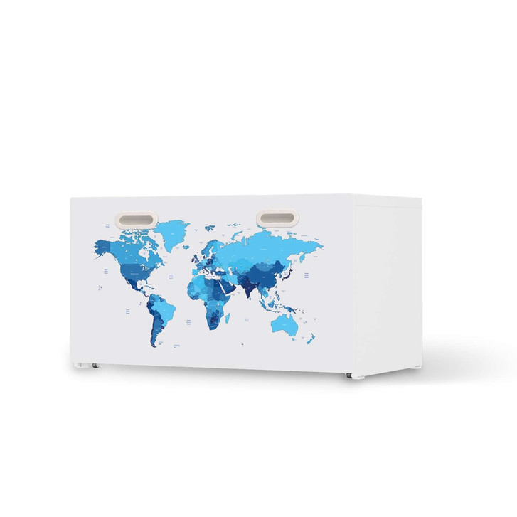 Möbelfolie IKEA Stuva / Fritids Bank mit Kasten - Politische Weltkarte - CR117746