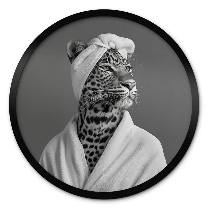 Poster Royale Spa-Auszeit mit Leopard - Rahner - Rund - WA473416