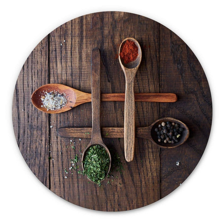 Alu-Dibond Aleksandrova - Gewürz Variationen - Rund - WA325447