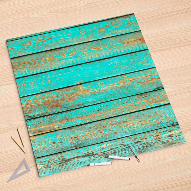 Folienbogen (90x90cm) - Wooden Aqua - CR107721