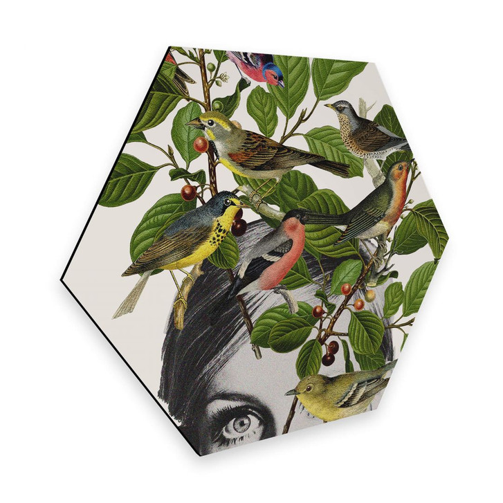 Hexagon - Alu-Dibond Frida Floral Studio - Twiggy Eye - WA272705