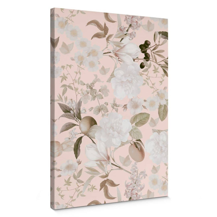 Leinwandbild Boho-Illustration mit Blumen und Früchten - UN Designs - WA426574