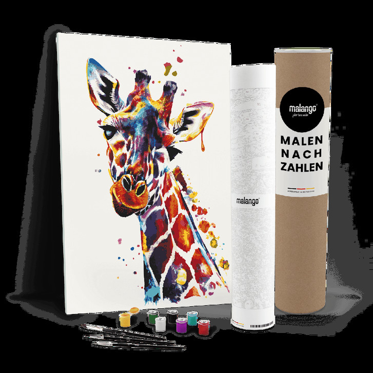Malen nach Zahlen Leinwandbild - Giraffe Greta - WA447066