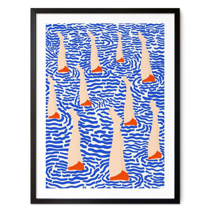 Poster Schwimmer im Pool - Illustration - Jota de jai - WA406122