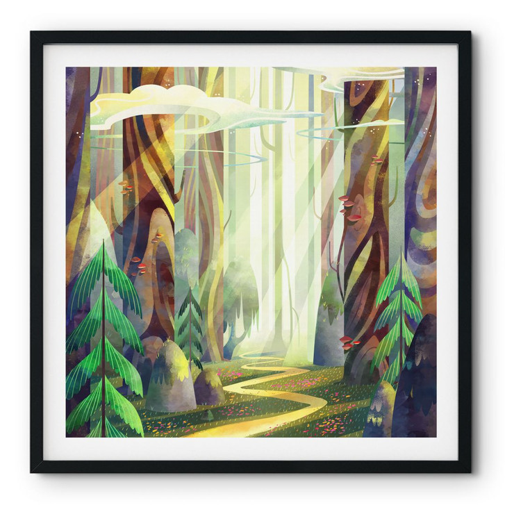 Poster Verwunschener Wald im Licht - DigitalArtsi - WA487604