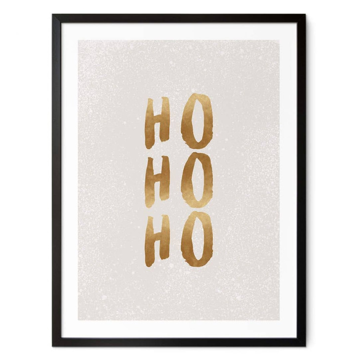 Poster Weihnachten - Ho Ho Ho in Gold - Orara Studio - WA408458
