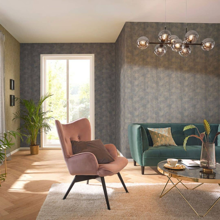 Rasch Vliestapete, Mustertapete Welcome Home graublau - WA410051