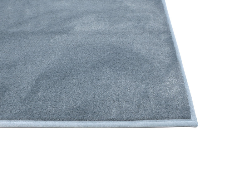 Samantha Velours Paspelteppich Wunschmass in Blue - TS497898