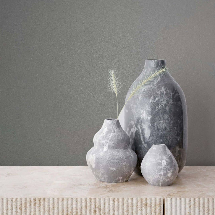 Vliestapete Uni, Struktur Uni Modern matt in Grau - WA483079