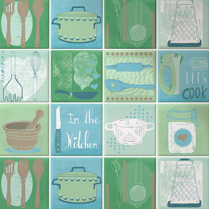 Fliesenaufkleber Loske - In the Kitchen - 12er Set - WA420532