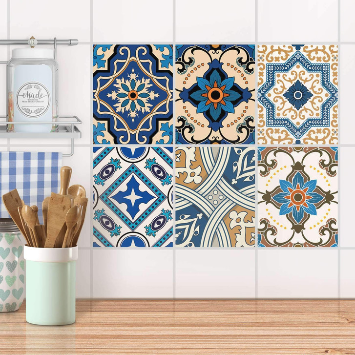 Fliesenaufkleber Set rechteckig - Lisboa Azulejos - CR103179