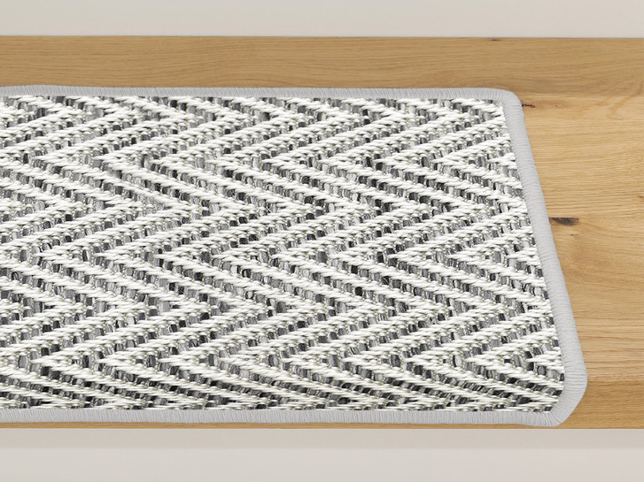 Frieda Stufenmatte Rechteckig Wunschmass in Silver - TS460568