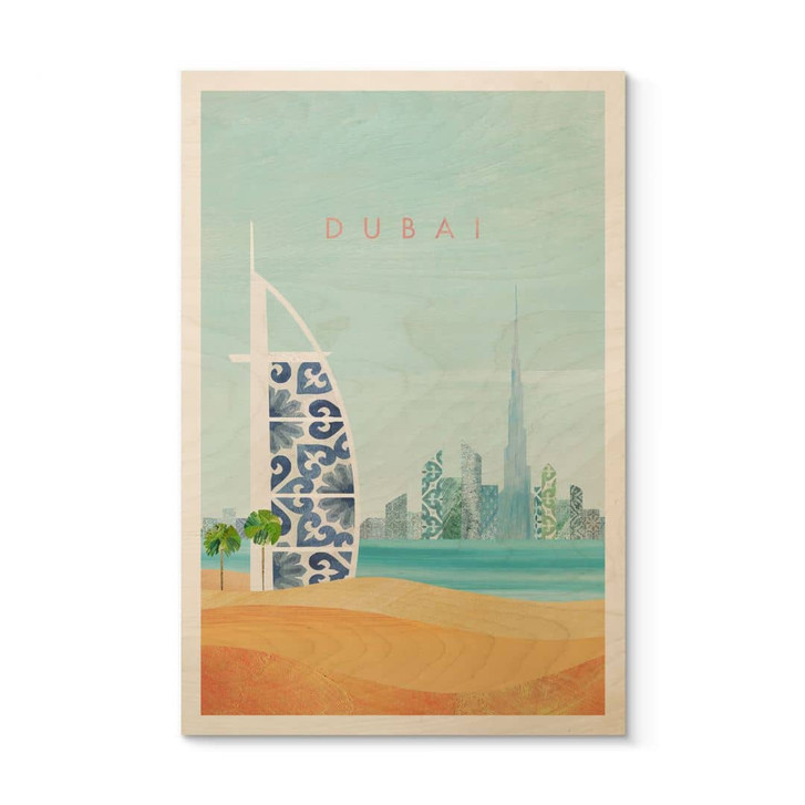 Holzbild Strand von Dubai - Burj Al Arab - Rivers - WA472180