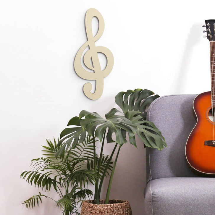 Holzdeko Pappel - Notenschlüssel - WA327084