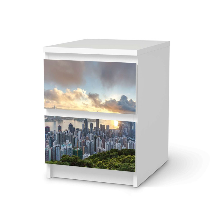 Möbelfolie IKEA Malm Kommode 2 Schubladen - Hong Kong - CR116172