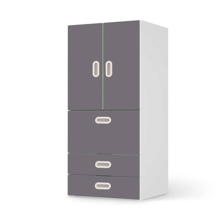 Möbelfolie IKEA Stuva / Fritids - 3 Schubladen und 2 kleinen Türen - Grau Light - CR117581