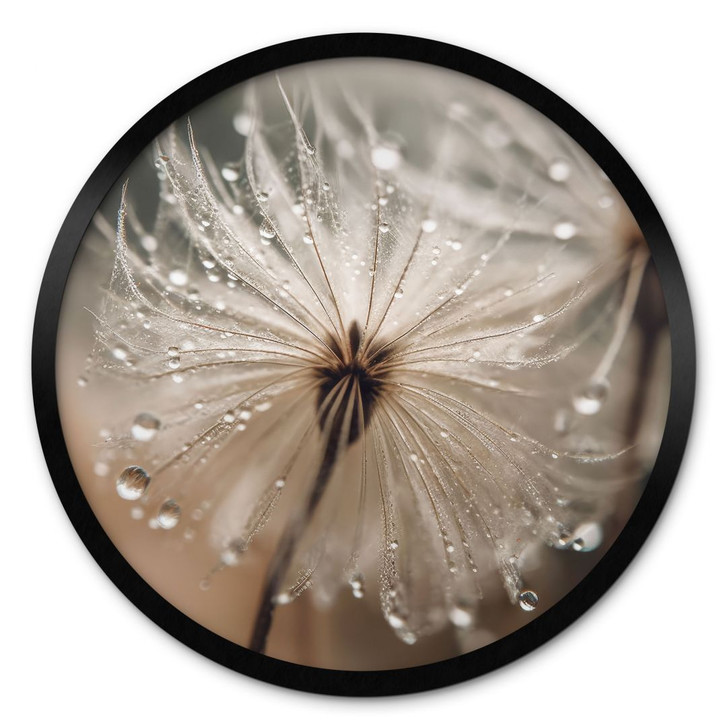 Poster Pusteblume in Morgentau - Treechild - Rund - WA409546