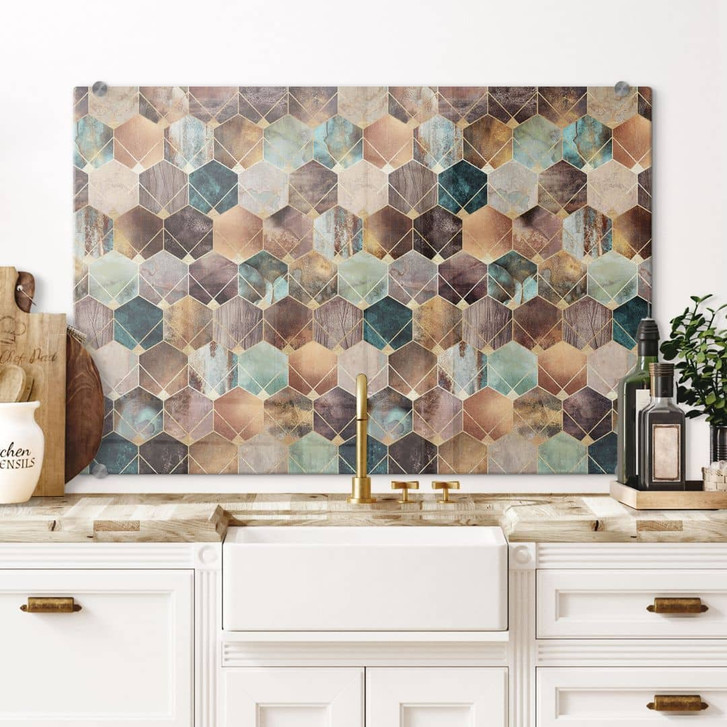 Spritzschutz Fredriksson - Hexagone: Gold und Kupfer - WA259806