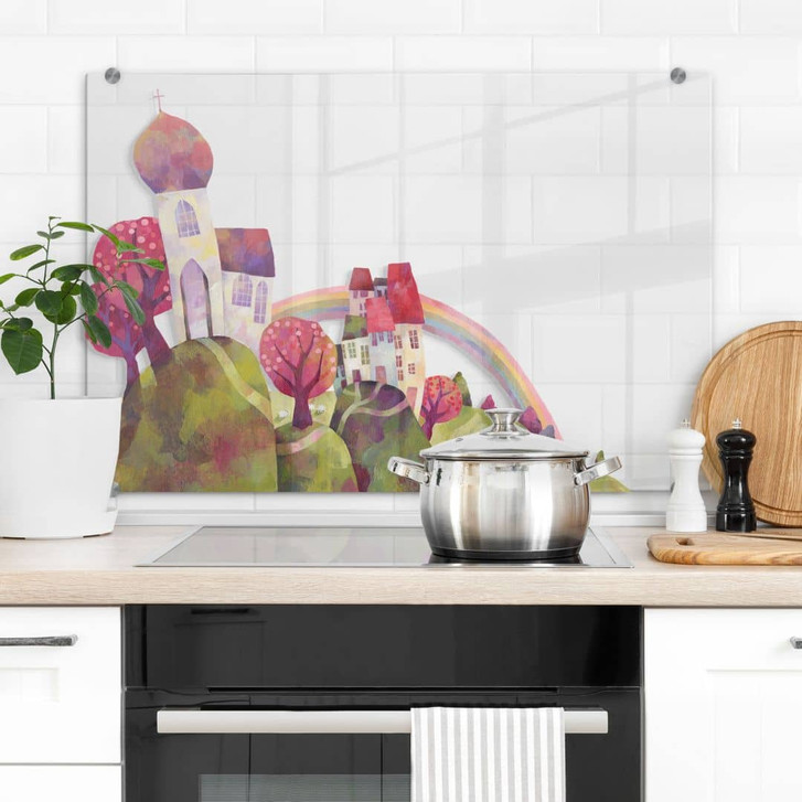 Spritzschutz transparent Blanz - Die Dorfkirche - WA179807