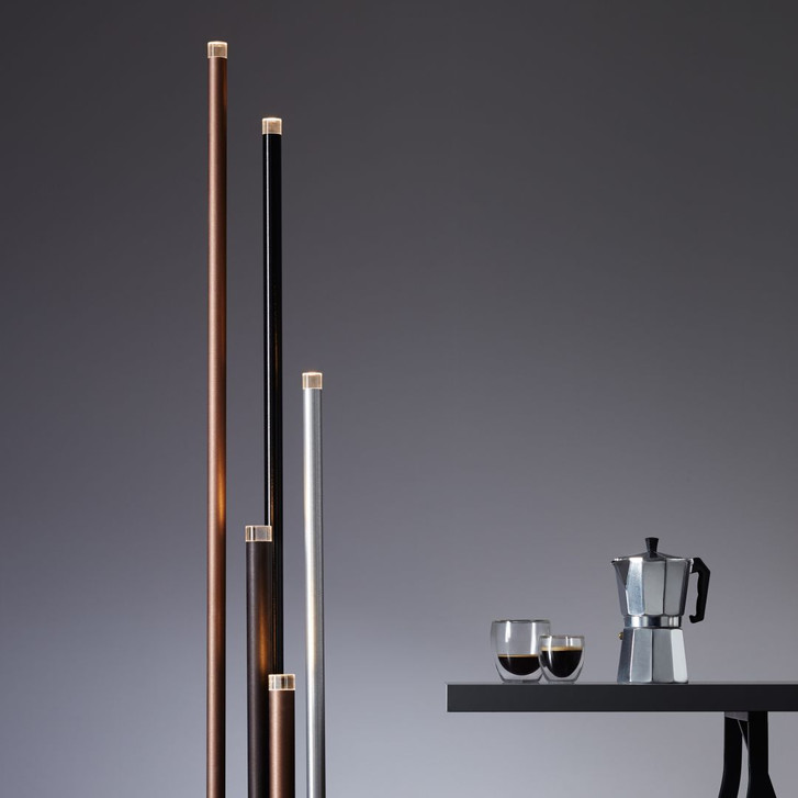 Stehleuchte Eddy, braun, 155.3 x 27.5 cm, Metall, dimmbar - WA438580