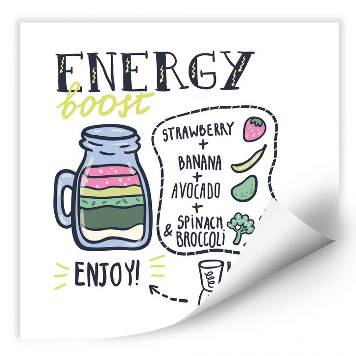 Wallprint Energy Boost - quadratisch - WA183477