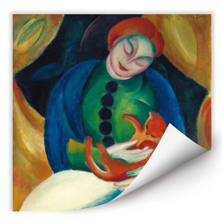 Wallprint Marc - Mädchen mit Katze - WA186587