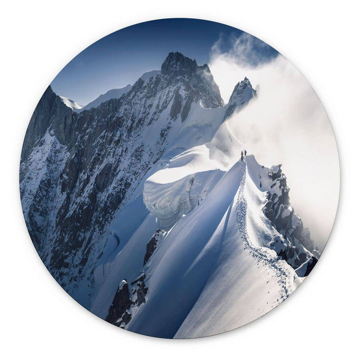 Wandbild Gipfel des Mont Blanc - Nienartowicz - Alu-Dibond Rund - WA491394