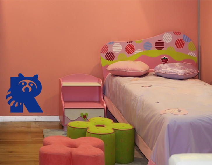 Wandtattoo Buchstaben Waschbär - TD16830