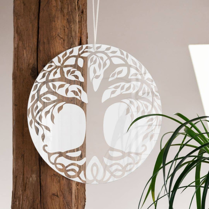 Acrylglasbild, Fensterbild zum Aufhängen Lebensbaum - Rund - WA393245