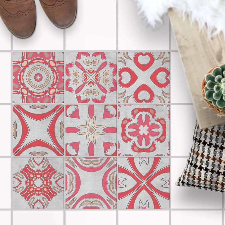 Fliesenaufkleber Boden - Strawberry Cheese Tile - CR100378