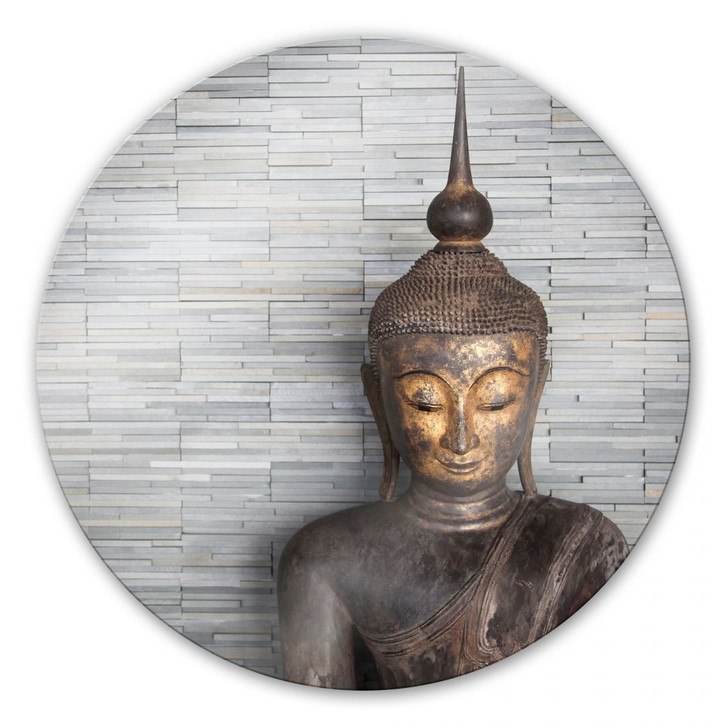 Glasbild Thailand Buddha - rund - WA128192