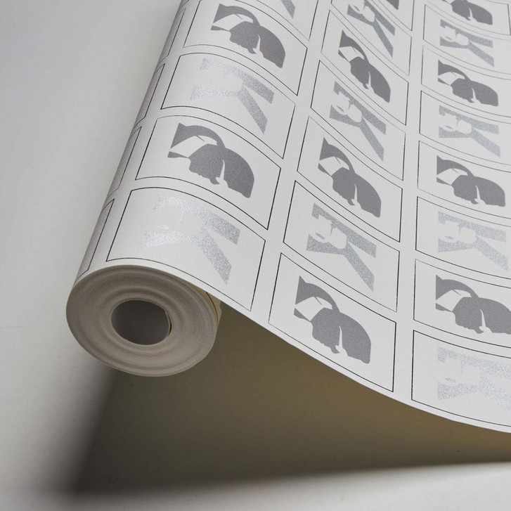 Karl Lagerfeld Wallpaper Vliestapete Kameo grau, schwarz, weiss - WA306631