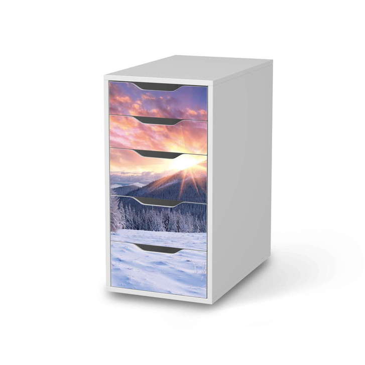 Klebefolie IKEA Alex 5 Schubladen - Zauberhafte Winterlandschaft - CR109137