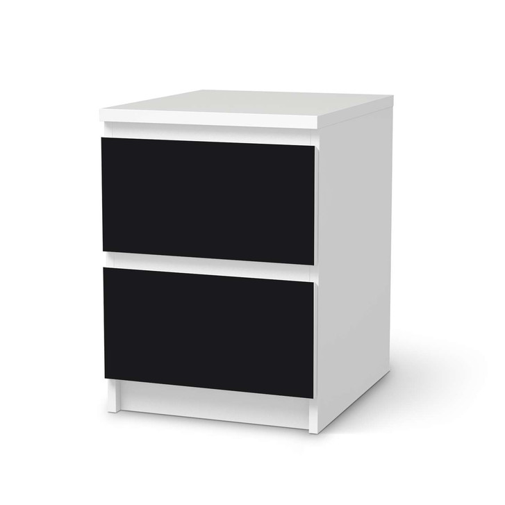 Möbelfolie IKEA Malm Kommode 2 Schubladen - Schwarz - CR116225
