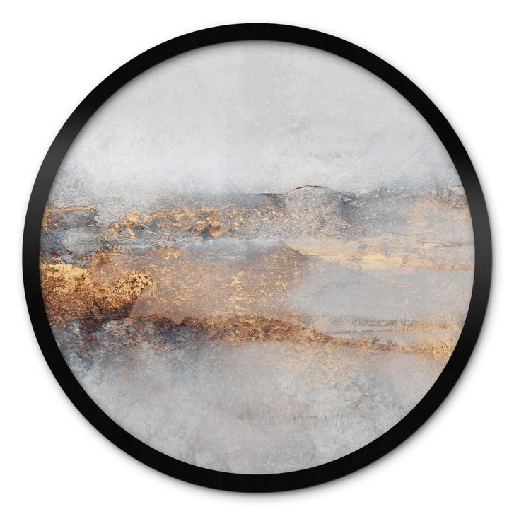 Poster Fredriksson - Goldige Spur im Nebel - Rund - WA379263